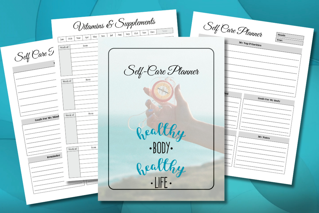 Free Self Care Planner Canva template